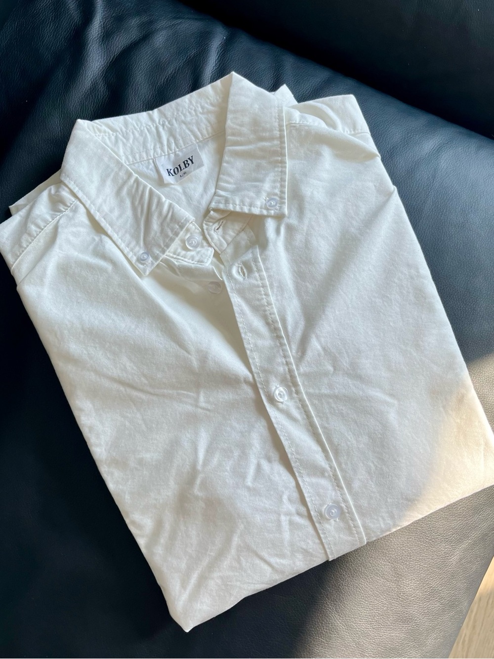 Men's White Button-Down Shirt Size Large